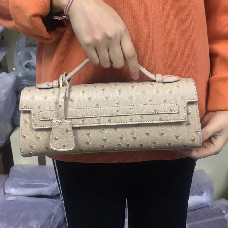 Cora Luxe Ostrich Bag