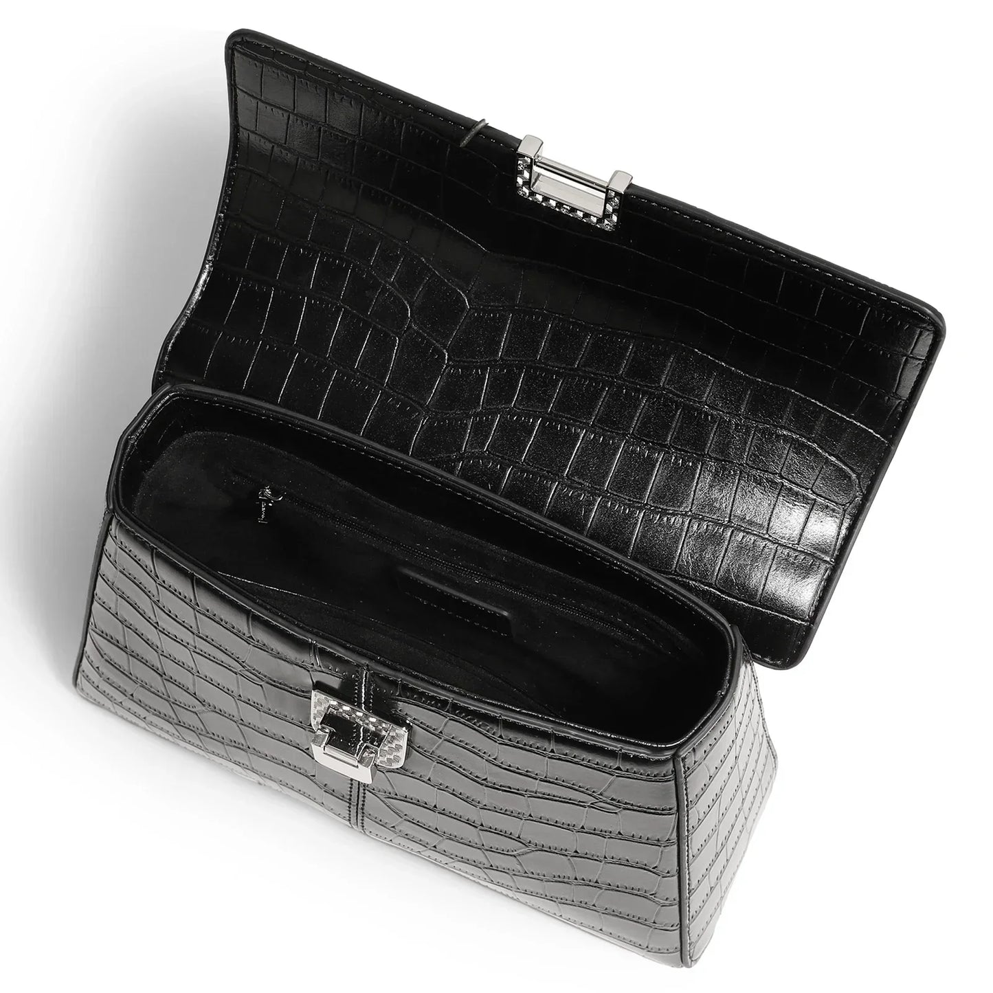 Cora Luxe Croc Genuine Leather Handbag